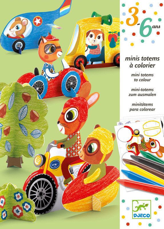 Djeco - Mini Totems To Colour