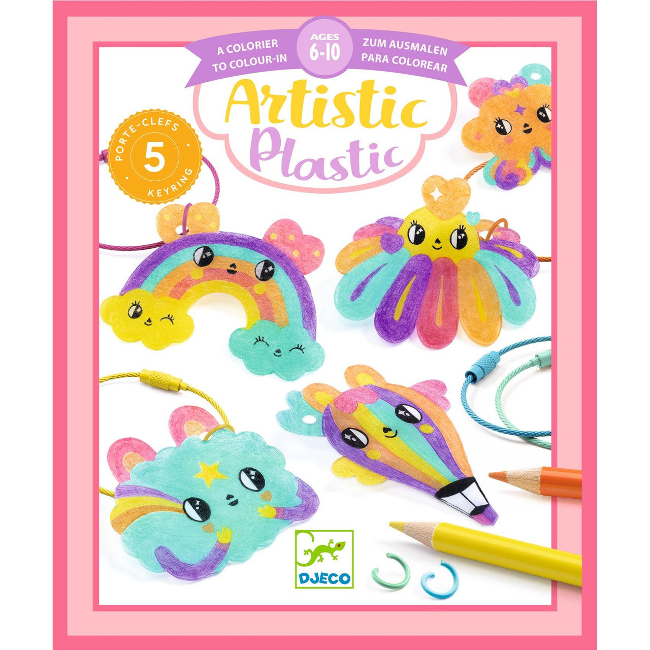 Djeco - Artistic Plastic - Kawaii Keychain