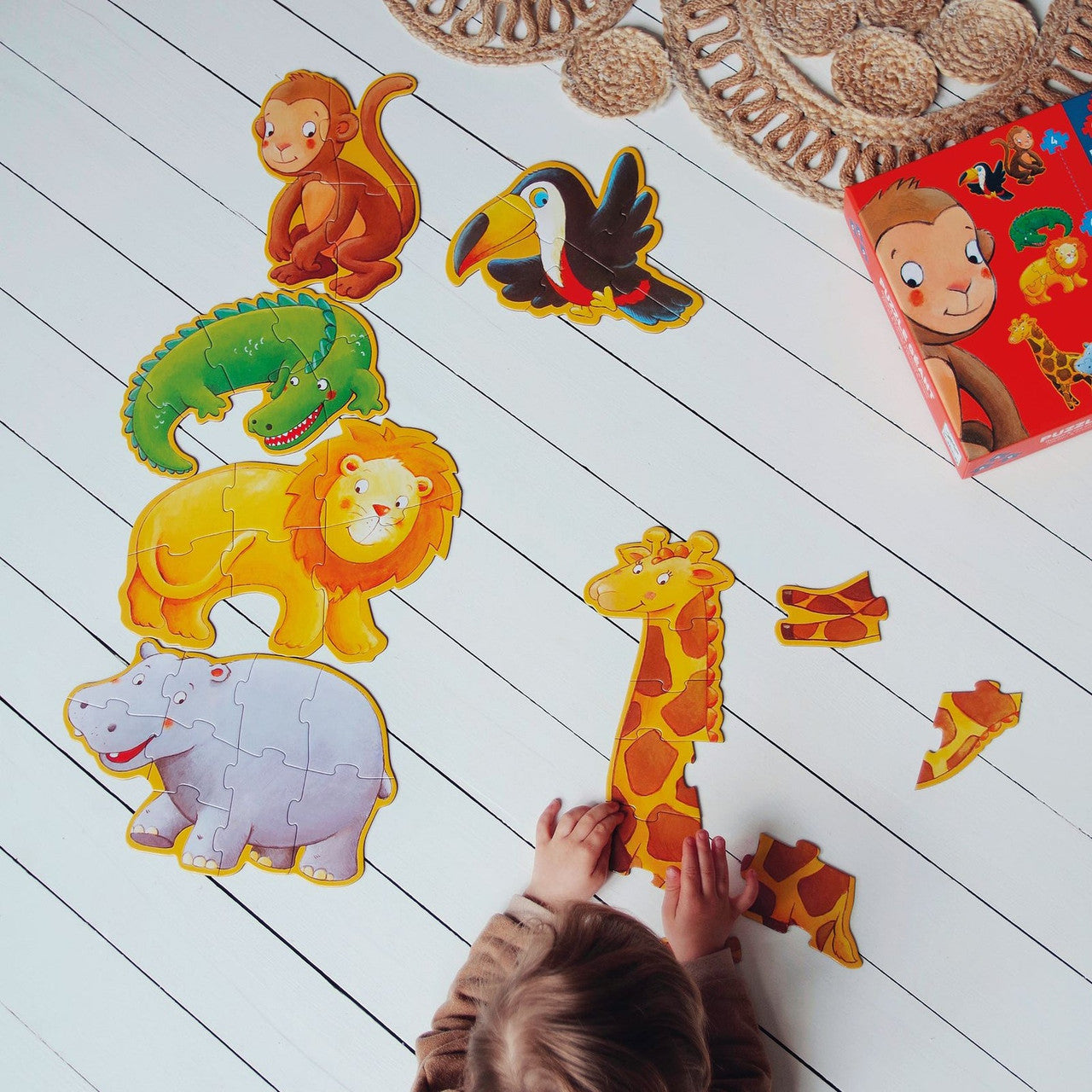 Djeco - Marmoset & Friends Giant Progressive Puzzles