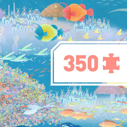full-size poster included with Djeco Dreamy Dreams 350-piece Gallery jigsaw puzzle for assembly reference