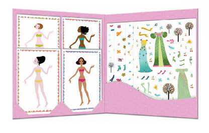 Djeco Dresses Through Seasons Stickers and Paper Dolls