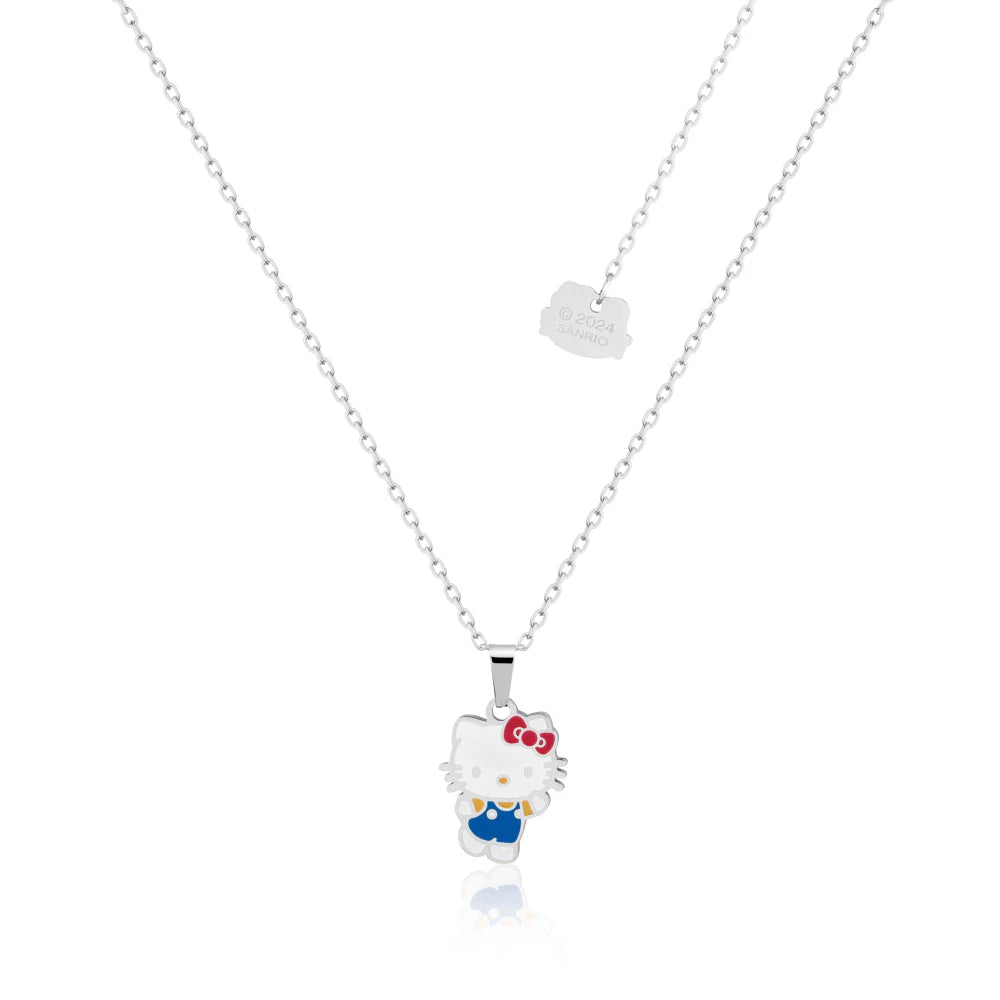 ECC x Sanrio® Hello Kitty® body necklace featuring full-body enamel Hello Kitty pendant on stainless steel chain