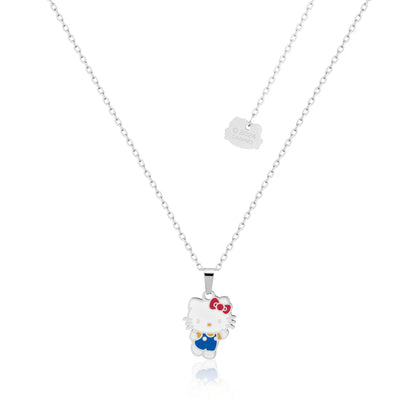 ECC x Sanrio® Hello Kitty® body necklace featuring full-body enamel Hello Kitty pendant on stainless steel chain