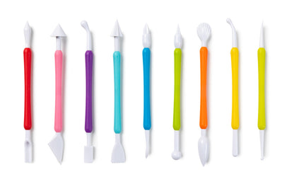 Educational Colours Clay Tool Set 9 piece plastic modelling tools