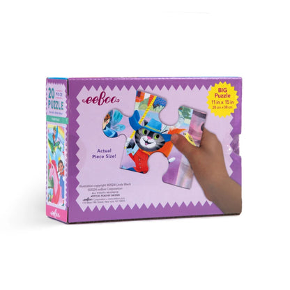 Thick double-coated pieces from the eeBoo Fairytale jigsaw, sized for children aged 3 and up