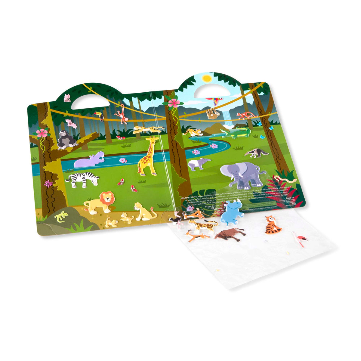 Melissa and Doug - Safari Reusable Puffy Sticker Playset