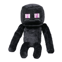 Front view of the Enderman Ty Beanie Boo plush toy photographed front-on, 15cm, on a white background