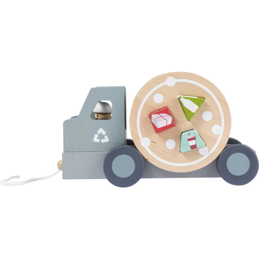EverEarth - Pull Along Recycling Truck - Pastel