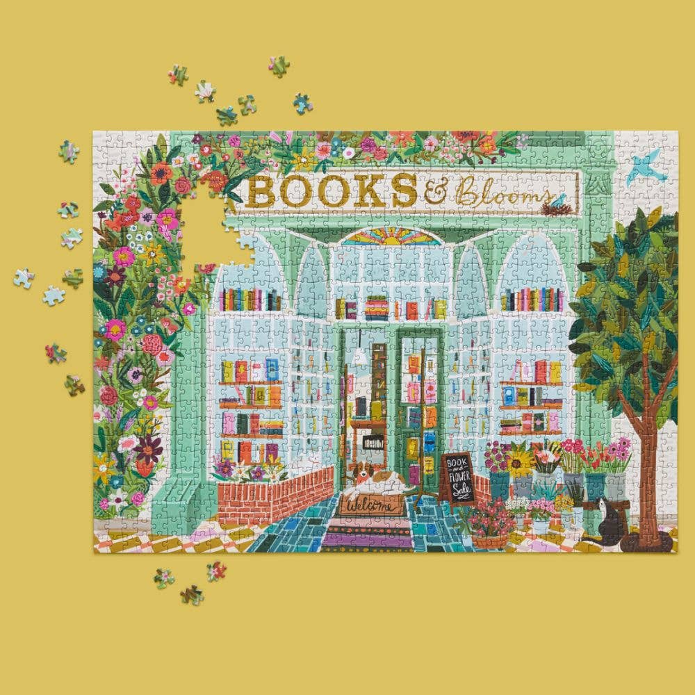 WerkShoppe 1000pc - Books & Blooms Puzzle