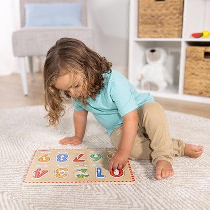 Melissa & Doug - Lift & See Numbers Peg Puzzle - 10 Pieces