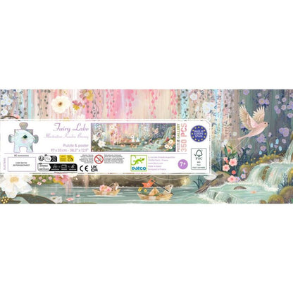 completed Fairy Lake puzzle displayed along a shelf as a long panoramic wall artwork