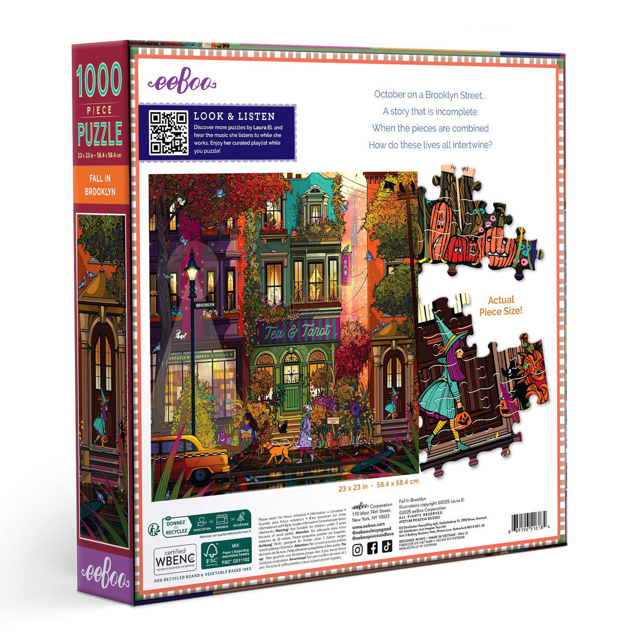 eeBoo 1000pc - Fall in Brooklyn Puzzle