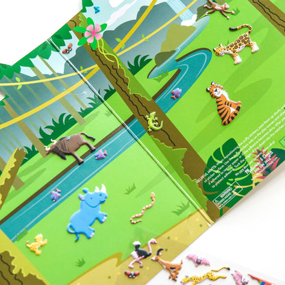 Melissa and Doug - Safari Reusable Puffy Sticker Playset