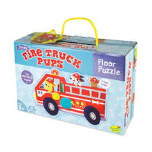 Peaceable Kingdom - Shiny Fire Truck Pups Floor Puzzle 39pc
