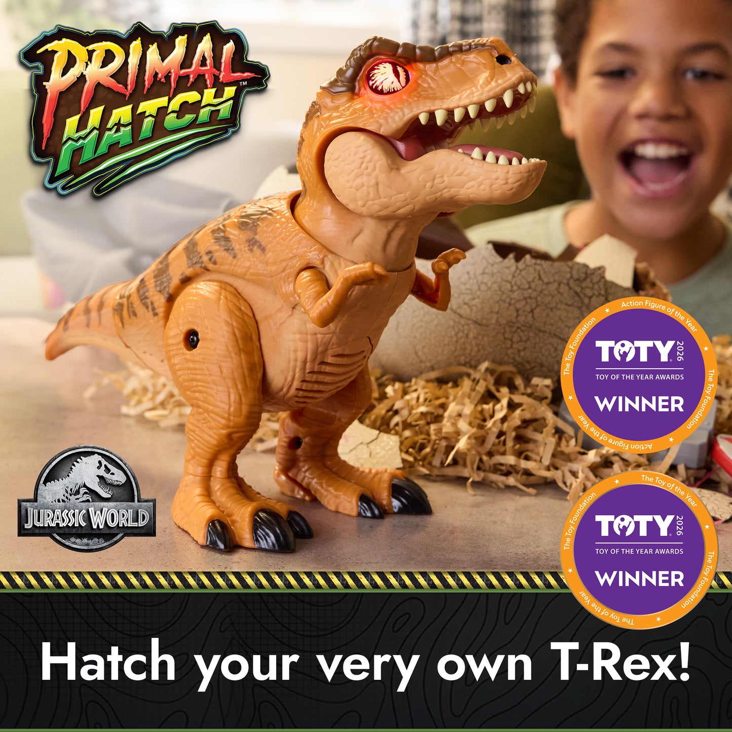Jurassic World Primal Hatch Interactive Hatching T-Rex Dinosaur