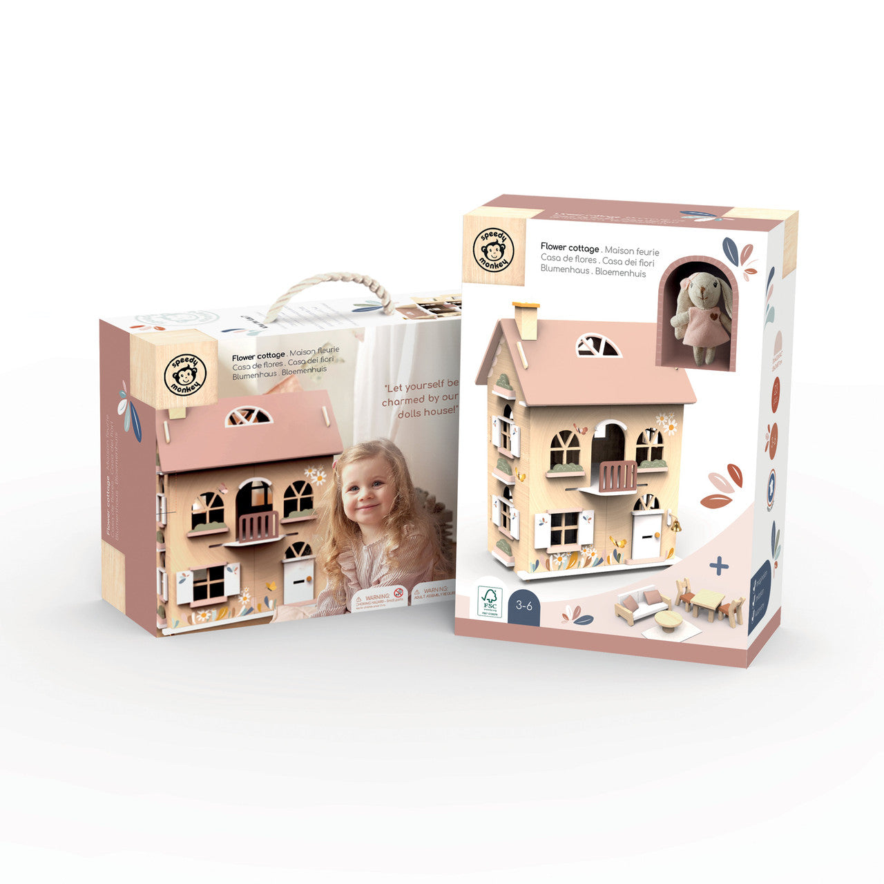 Speedy Monkey - Flower Cottage with Starter Furniture Set
