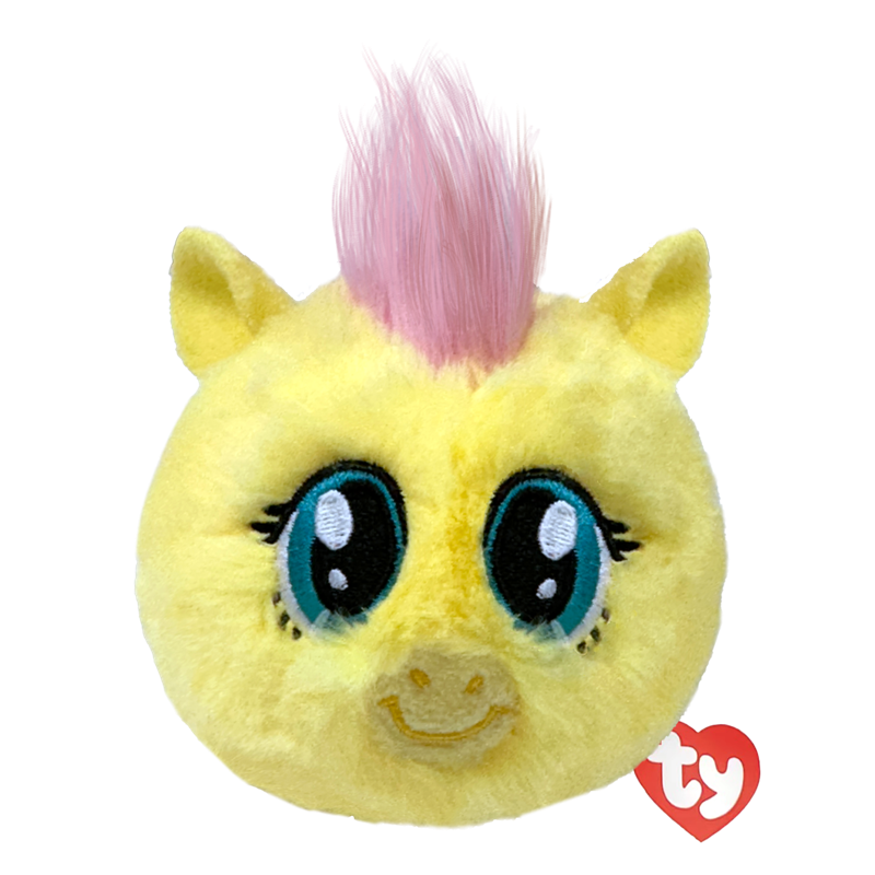 The Fluttershy Ty Beanie Bouncer collectible plush toy shown front-on against a plain white background