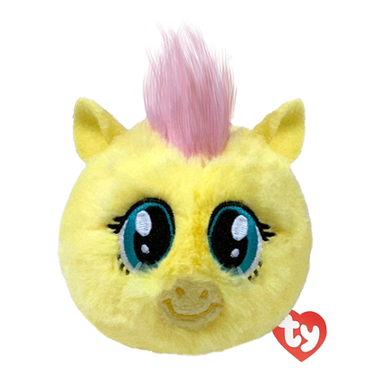 The Fluttershy Ty Beanie Bouncer collectible plush toy shown front-on against a plain white background