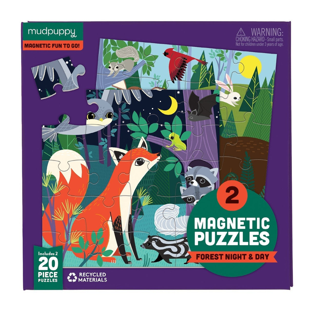 Mudpuppy - Forest Night & Day Magnetic Puzzles (Pack of 2)