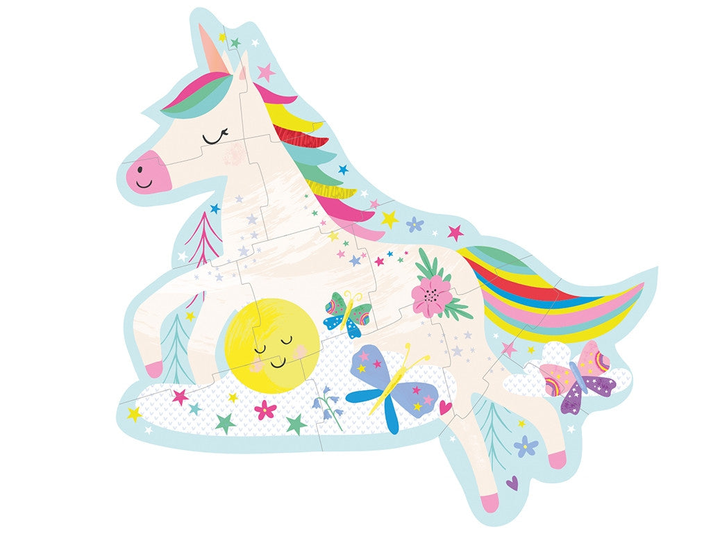 Floss & Rock 12pc - Shaped Rainbow Unicorn Puzzle