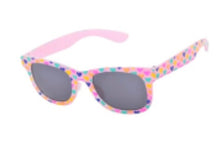 Freckles Sunglasses - Wayfarer Hearts Pink Polarised