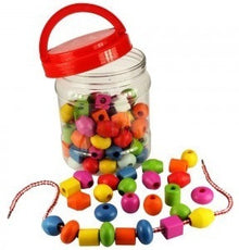 Fun Factory - Lacing Beads in Jar 90 Piece