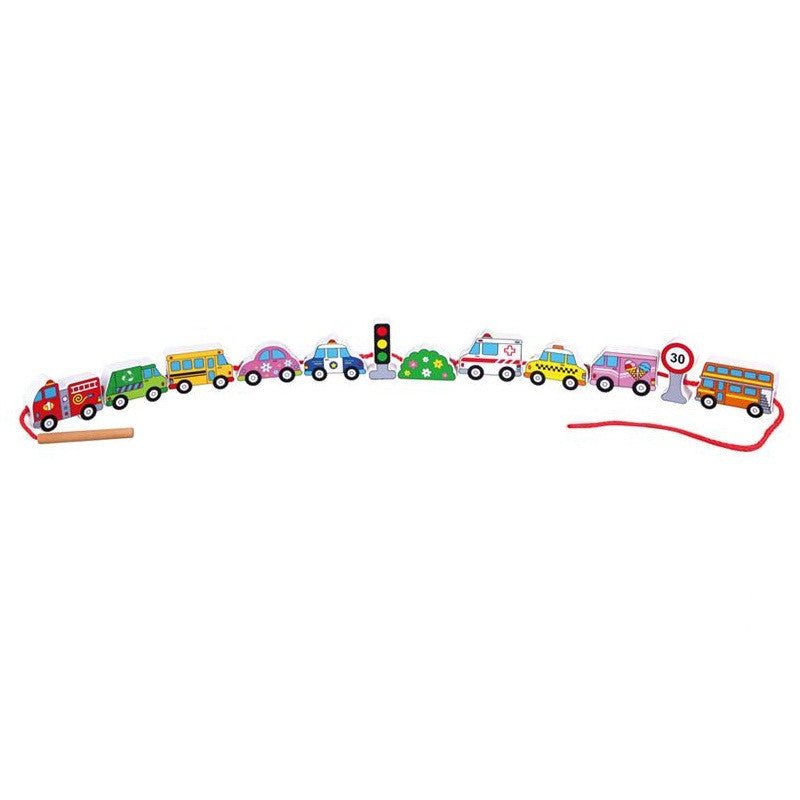 Viga Toys - Lacing Blocks Transportation