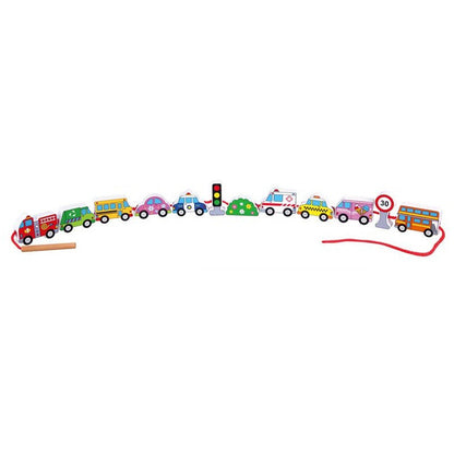Viga Toys - Lacing Blocks Transportation