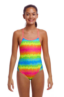Funkita - Girl's Twisted One Piece Swimmers - Melting Mayhem