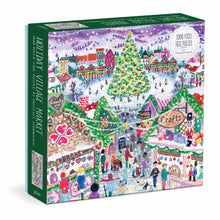 Galison Michael Storrings Holiday Village Market 1000 piece foil puzzle