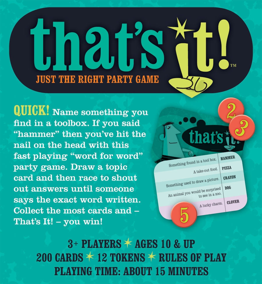 Gamewright - That's It! Party Game