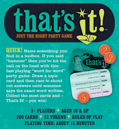 Gamewright - That's It! Party Game