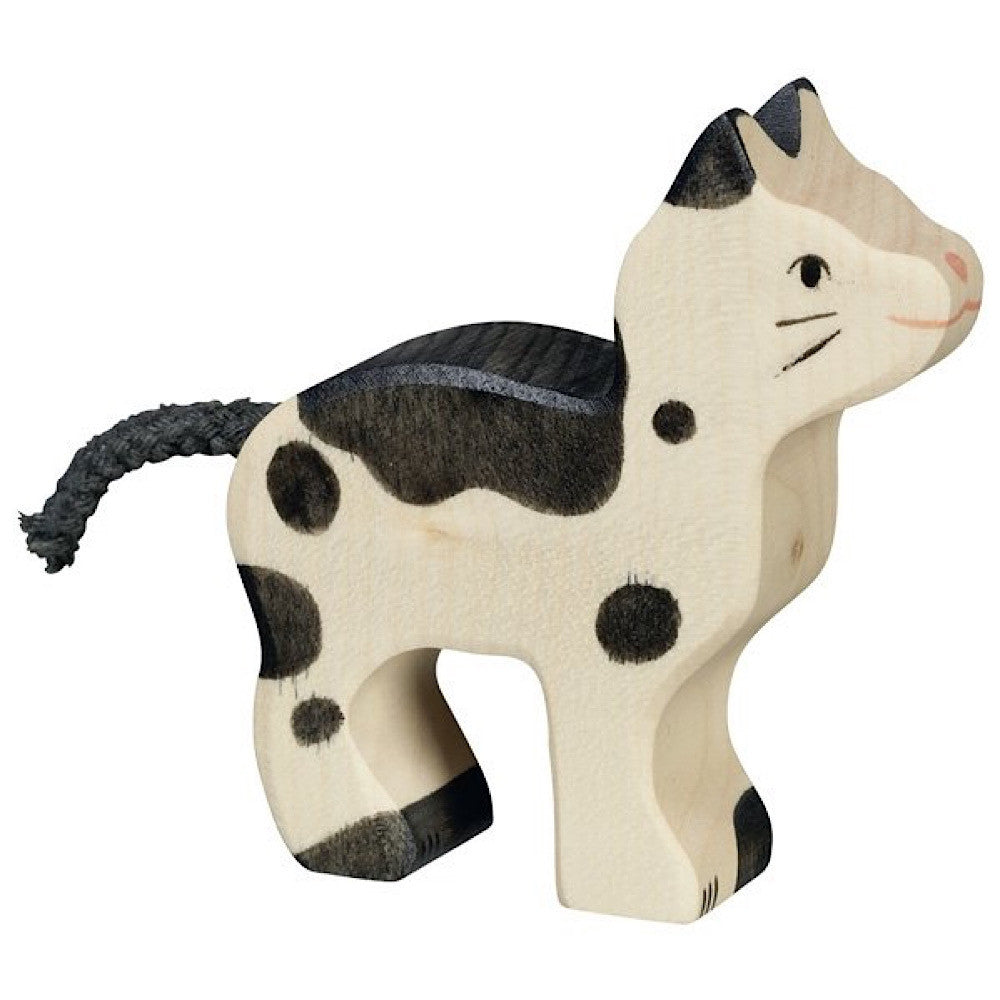 Holztiger -  Small Black & White Cat
