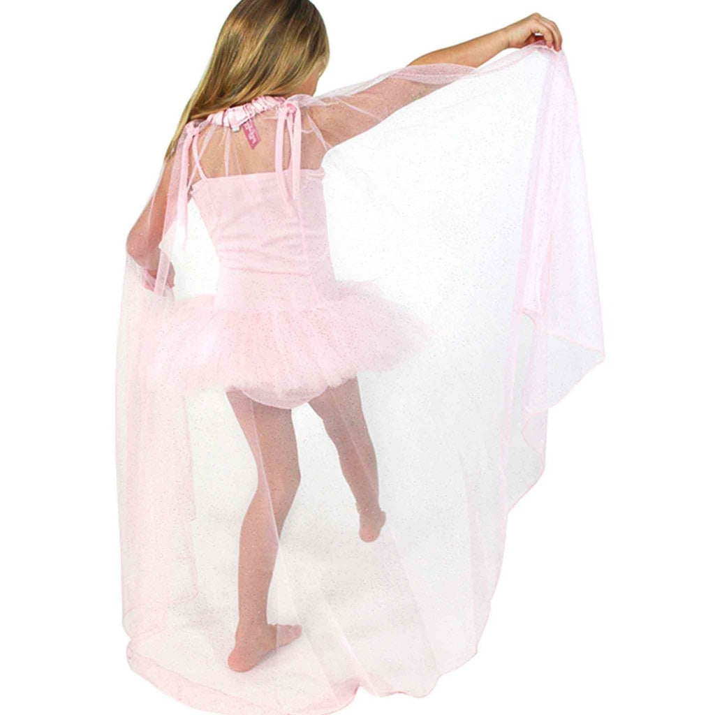 Fairy Girls - Glittery Princess Bling Cape Light Pink