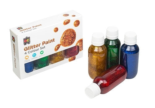 Educational Colours - Glitter Paint 100ml Set of 4