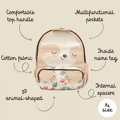 Sassi Junior Eco Backpack - Gnawy The Sloth