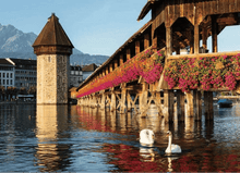 Ravensburger 1000pc - Beautiful Switzerland Luzern, Kapellenbrücke Puzzle