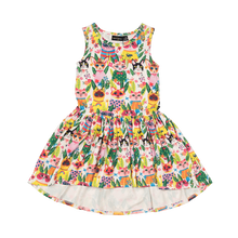 Cool Cats Sleeveless Drop Waist Dress