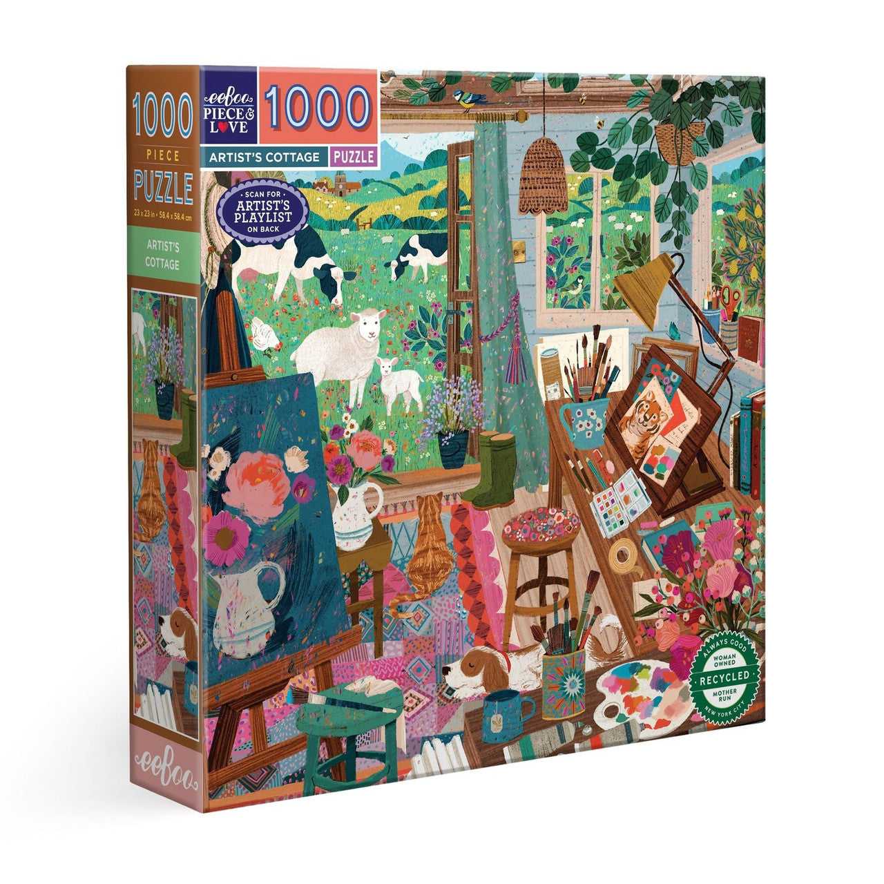 eeBoo 1000pc - Artist's Cottage Puzzle