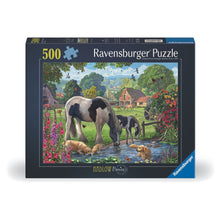Ravensburger Hadlow Ponies 500 piece puzzle box showing ponies grazing in the English countryside