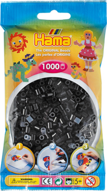 Hama Beads - Black - 1000 Beads