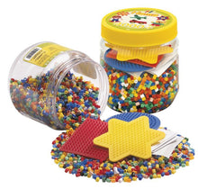 Hama Beads - Tub Set - 4000 Beads, 3 Pegboards (Star, Square, Round)