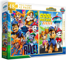 Harlington Paw Patrol 48 piece puzzles 2 pack featuring Chase, Marshall, Skye, Rubble and Rocky