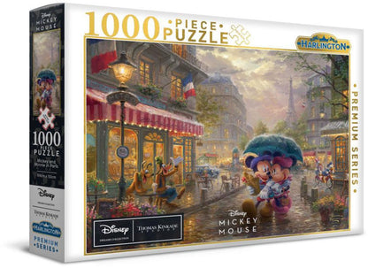 Harlington Thomas Kinkade 1000pc - Disney Mickey & Minnie in Paris Puzzle