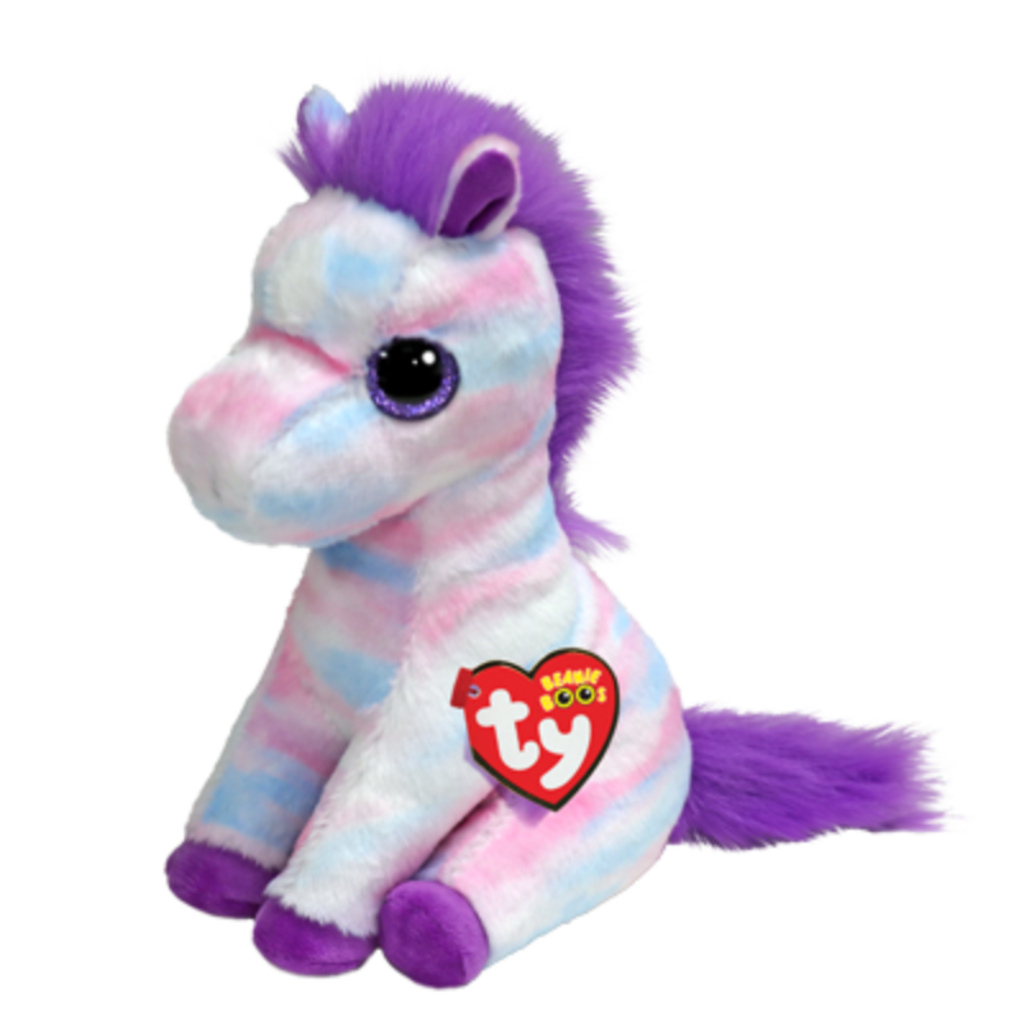 Hayden the Multi Horse Ty Beanie Boo soft plush toy photographed front-on, 15cm, on a white background