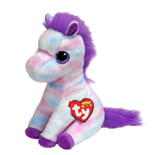 Hayden the Multi Horse Ty Beanie Boo soft plush toy photographed front-on, 15cm, on a white background