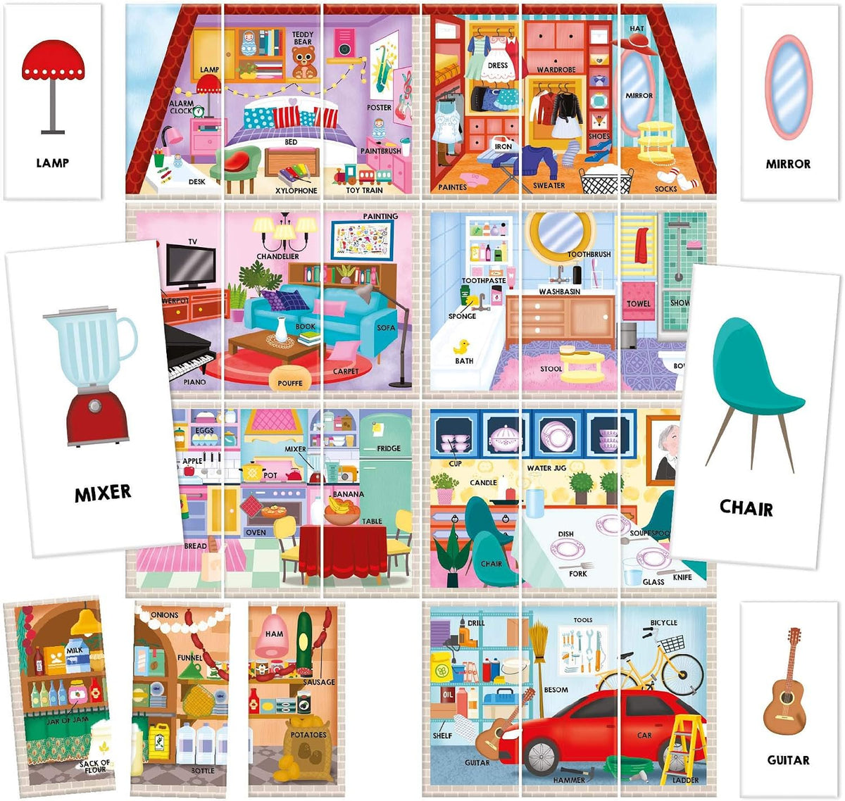 Headu Easy English Flashcards illustrated vocabulary cards for preschool learning