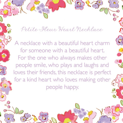 Petit Fleur Heart Necklace