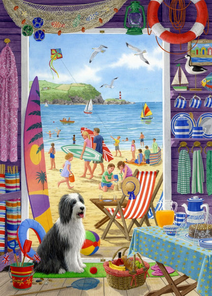 Holdson 500pc XL - Out the Back Door - At the Beach Puzzle
