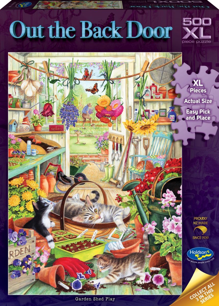Holdson 500pc XL - Out the Back Door - Garden Shed Play Puzzle